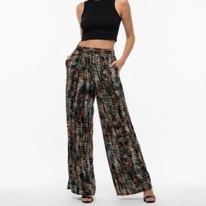 Mossimo Supply Co. Boho Abstract Tie Dye Wide Leg Palazzo Pants‎ Loungewear